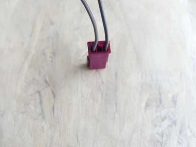 BMW 3 Pole 2 Wire Dark Magenta Connector Plug w/ Pigtail 83770705